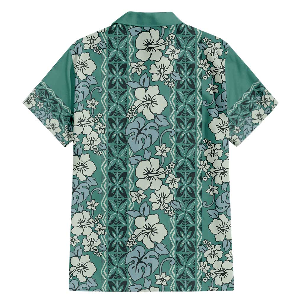 Hawaii Vintage Green Hibiscus Tapa Pattern Hawaiian Shirt LT05 - Polynesian Pride