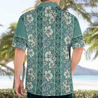 Hawaii Vintage Green Hibiscus Tapa Pattern Hawaiian Shirt LT05 - Polynesian Pride