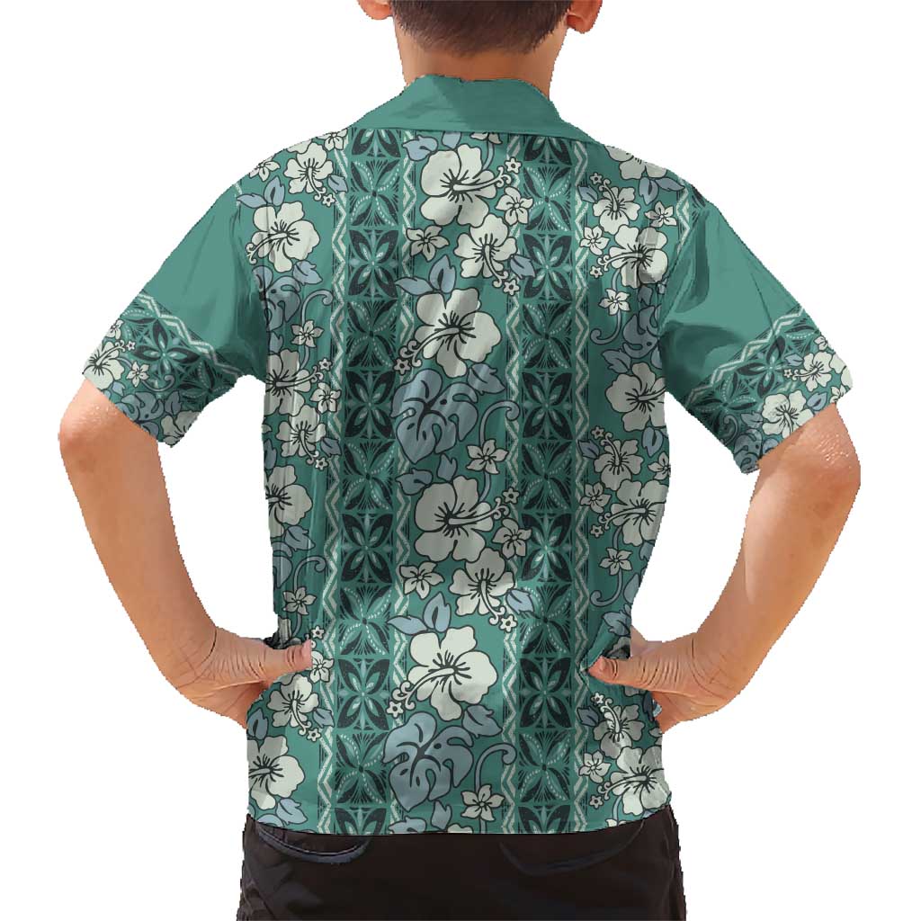 Hawaii Vintage Green Hibiscus Tapa Pattern Hawaiian Shirt LT05 - Polynesian Pride