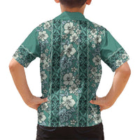 Hawaii Vintage Green Hibiscus Tapa Pattern Hawaiian Shirt LT05 - Polynesian Pride