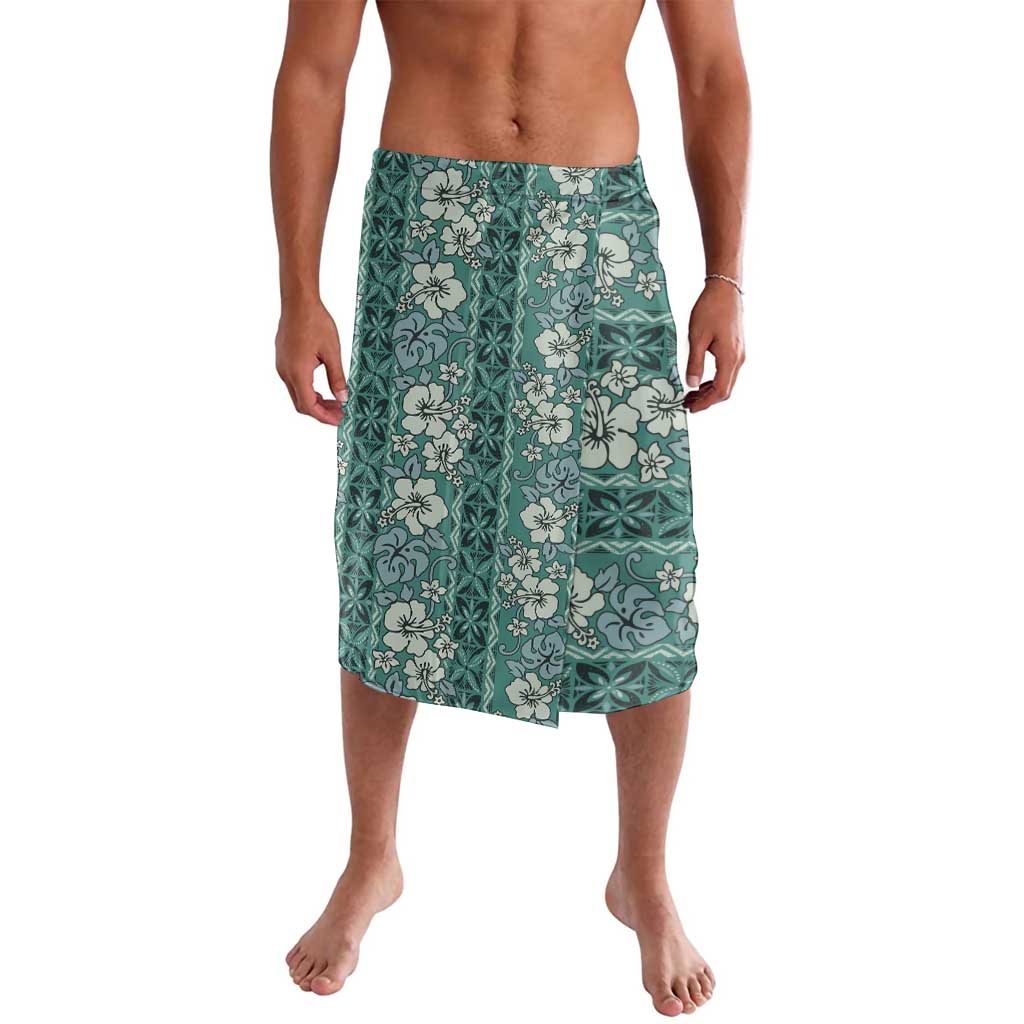 Hawaii Vintage Green Hibiscus Tapa Pattern Lavalava LT05 Green - Polynesian Pride