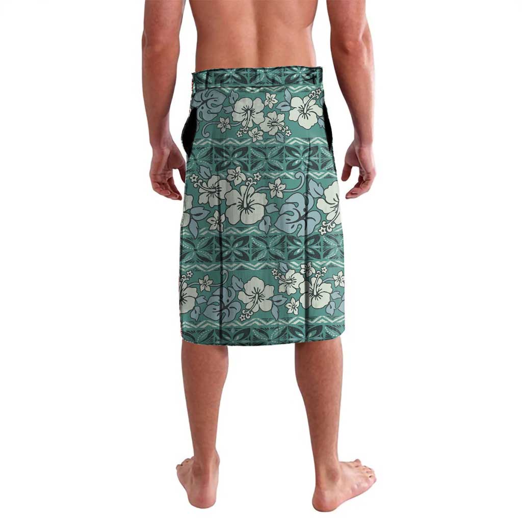 Hawaii Vintage Green Hibiscus Tapa Pattern Lavalava LT05 - Polynesian Pride