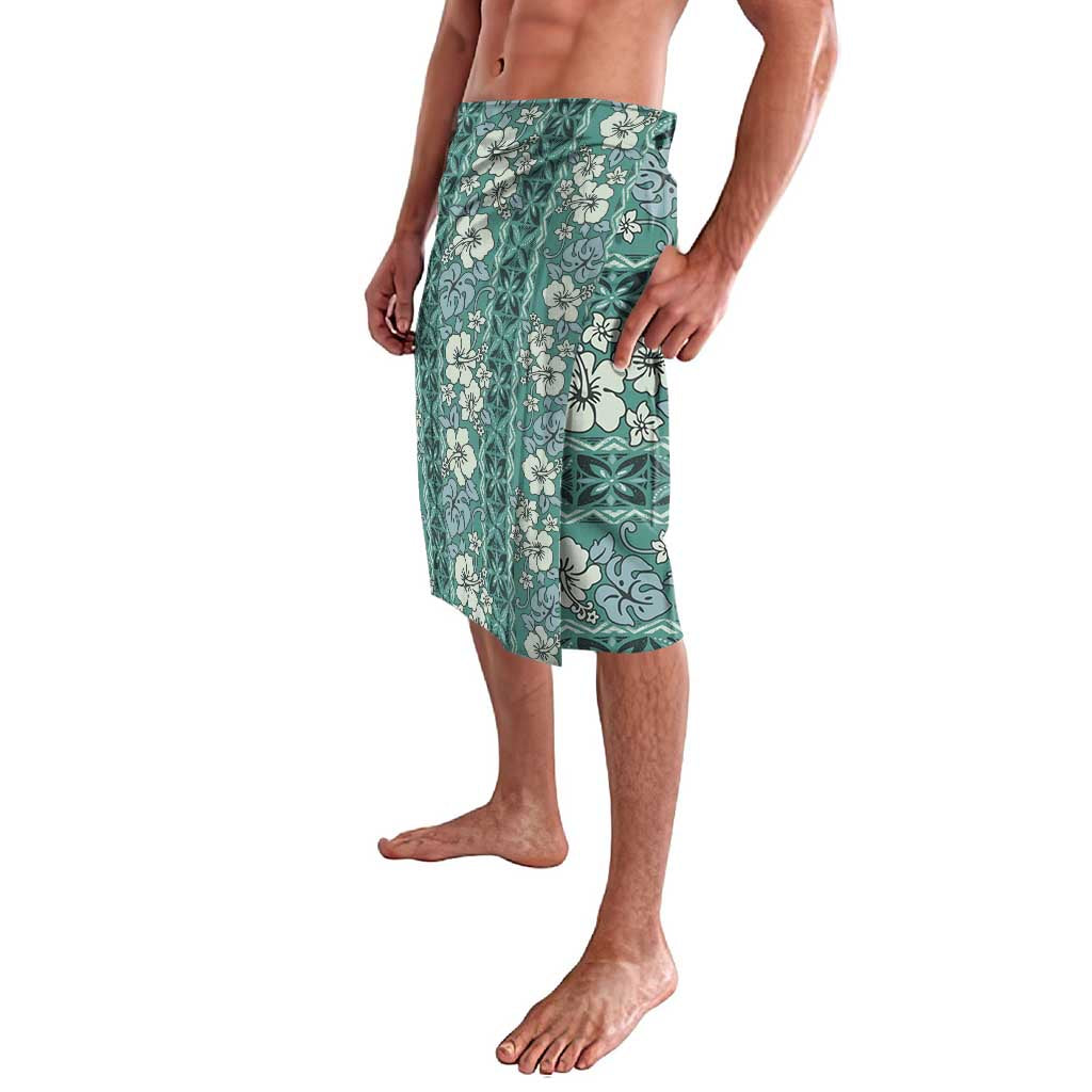 Hawaii Vintage Green Hibiscus Tapa Pattern Lavalava LT05 - Polynesian Pride