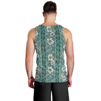 Hawaii Vintage Green Hibiscus Tapa Pattern Men Tank Top LT05 - Polynesian Pride