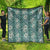 Hawaii Vintage Green Hibiscus Tapa Pattern Quilt