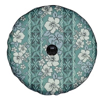 Hawaii Vintage Green Hibiscus Tapa Pattern Spare Tire Cover LT05 - Polynesian Pride