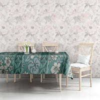 Hawaii Vintage Green Hibiscus Tapa Pattern Tablecloth LT05 - Polynesian Pride
