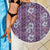 Hawaii Vintage Violet Hibiscus Tapa Pattern Beach Blanket