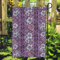 Hawaii Vintage Violet Hibiscus Tapa Pattern Garden Flag LT05 Garden Flag Violet - Polynesian Pride