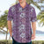 Hawaii Vintage Violet Hibiscus Tapa Pattern Hawaiian Shirt