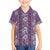 Hawaii Vintage Violet Hibiscus Tapa Pattern Hawaiian Shirt