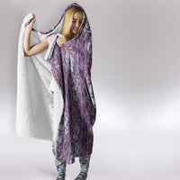 Hawaii Vintage Violet Hibiscus Tapa Pattern Hooded Blanket LT05 - Polynesian Pride