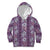 Hawaii Vintage Violet Hibiscus Tapa Pattern Kid Hoodie