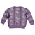 Hawaii Vintage Violet Hibiscus Tapa Pattern Kid Ugly Christmas Sweater