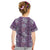 Hawaii Vintage Violet Hibiscus Tapa Pattern Kid T Shirt