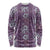 Hawaii Vintage Violet Hibiscus Tapa Pattern Long Sleeve Shirt