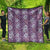 Hawaii Vintage Violet Hibiscus Tapa Pattern Quilt