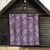 Hawaii Vintage Violet Hibiscus Tapa Pattern Quilt