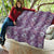 Hawaii Vintage Violet Hibiscus Tapa Pattern Quilt