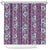 Hawaii Vintage Violet Hibiscus Tapa Pattern Shower Curtain