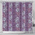 Hawaii Vintage Violet Hibiscus Tapa Pattern Shower Curtain