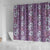 Hawaii Vintage Violet Hibiscus Tapa Pattern Shower Curtain