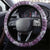 Hawaii Vintage Violet Hibiscus Tapa Pattern Steering Wheel Cover