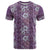 Hawaii Vintage Violet Hibiscus Tapa Pattern T Shirt