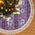 Hawaii Vintage Violet Hibiscus Tapa Pattern Tree Skirt