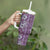 Hawaii Vintage Violet Hibiscus Tapa Pattern Tumbler With Handle