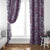 Hawaii Vintage Violet Hibiscus Tapa Pattern Window Curtain