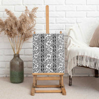 Hawaii Vintage Gray Hibiscus Tapa Pattern Canvas Wall Art LT05 - Polynesian Pride