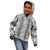 Hawaii Vintage Gray Hibiscus Tapa Pattern Kid Hoodie