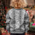 Hawaii Vintage Gray Hibiscus Tapa Pattern Kid Ugly Christmas Sweater