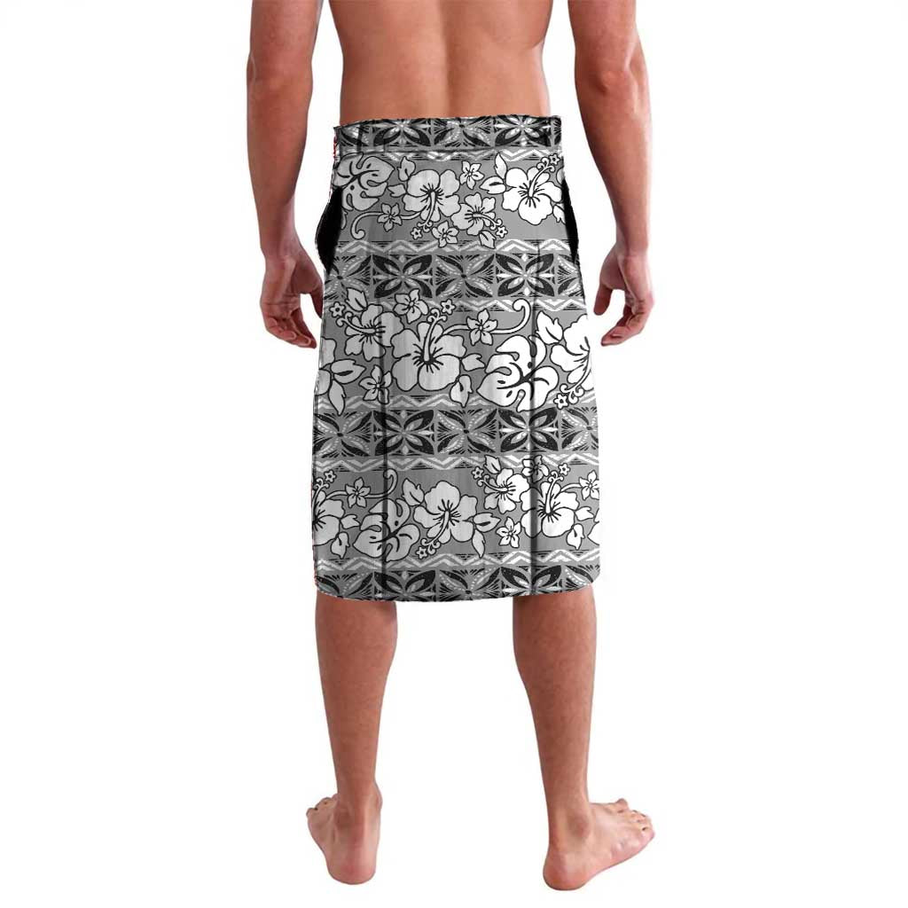 Hawaii Vintage Gray Hibiscus Tapa Pattern Lavalava LT05 - Polynesian Pride