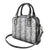 Hawaii Vintage Gray Hibiscus Tapa Pattern Shoulder Handbag