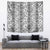 Hawaii Vintage Gray Hibiscus Tapa Pattern Tapestry