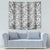 Hawaii Vintage Gray Hibiscus Tapa Pattern Tapestry