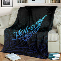 Aotearoa New Zealand Blanket Koru Fern Blue Gradient LT05 - Polynesian Pride