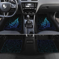 Aotearoa New Zealand Car Mats Koru Fern Blue Gradient LT05 Set 4pcs Blue - Polynesian Pride