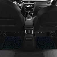 Aotearoa New Zealand Car Mats Koru Fern Blue Gradient LT05 Set 2pcs - Back Blue - Polynesian Pride