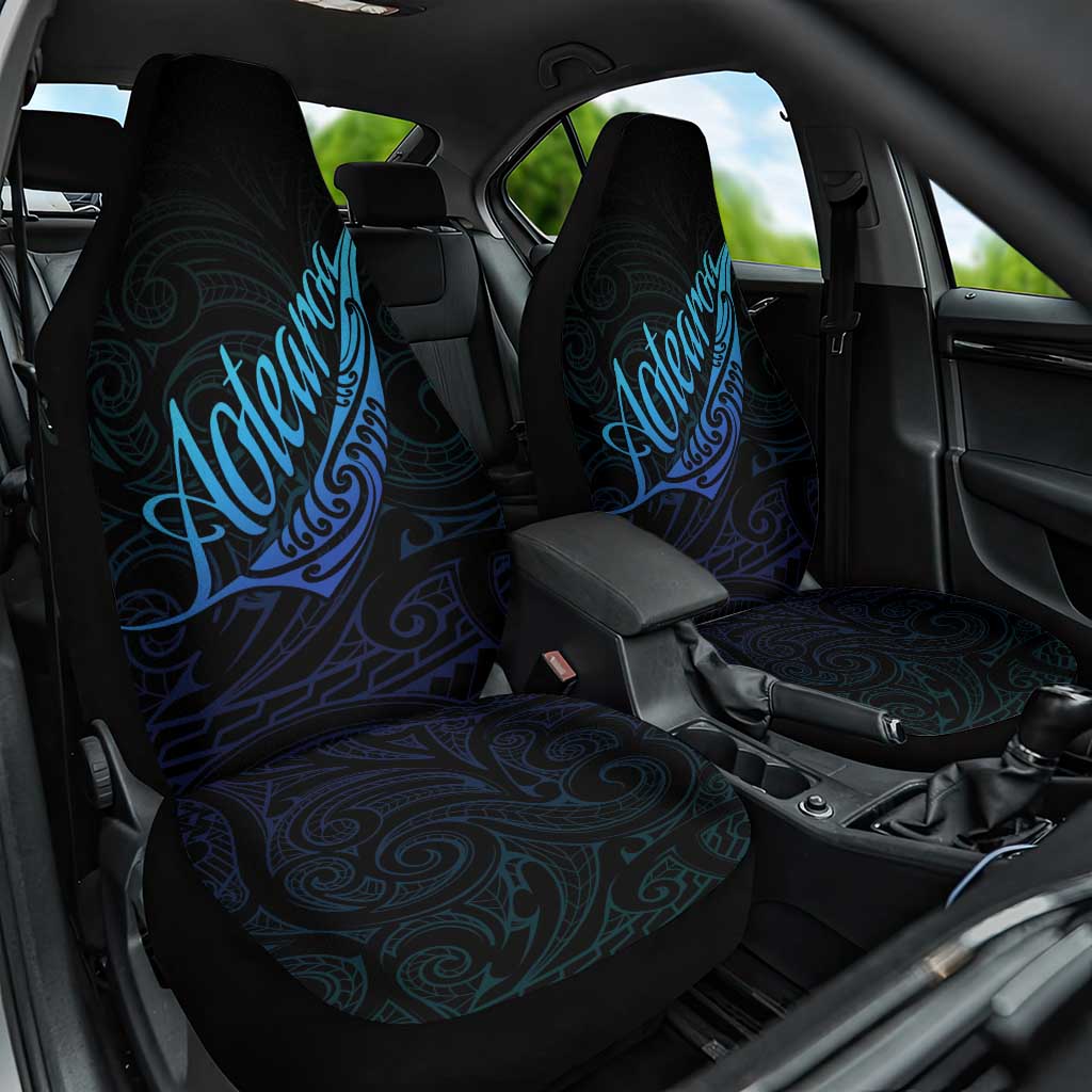 Aotearoa New Zealand Car Seat Cover Koru Fern Blue Gradient