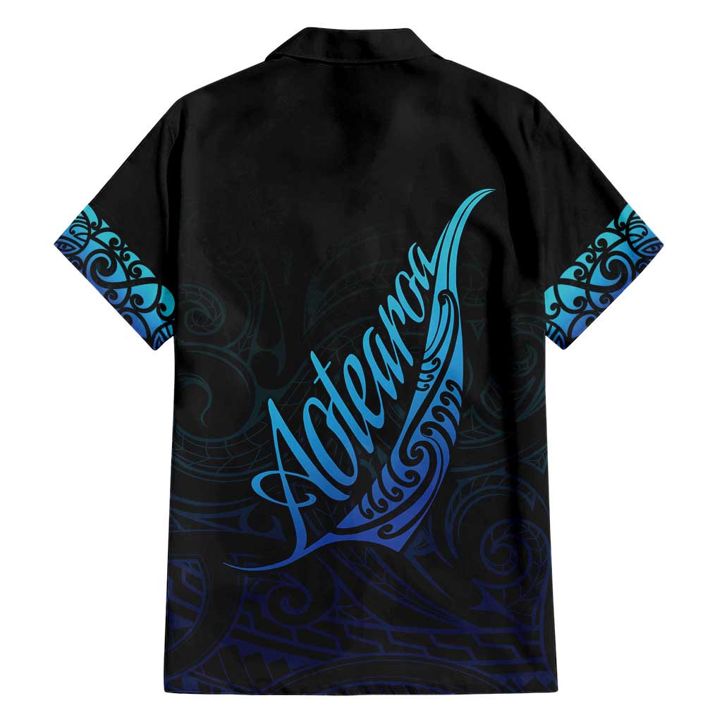 Aotearoa New Zealand Hawaiian Shirt Koru Fern Blue Gradient LT05 - Polynesian Pride
