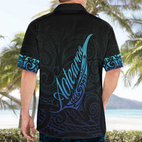 Aotearoa New Zealand Hawaiian Shirt Koru Fern Blue Gradient LT05 - Polynesian Pride