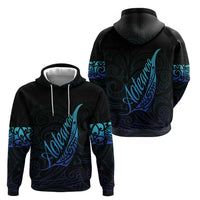 Aotearoa New Zealand Hoodie Koru Fern Blue Gradient LT05 - Polynesian Pride