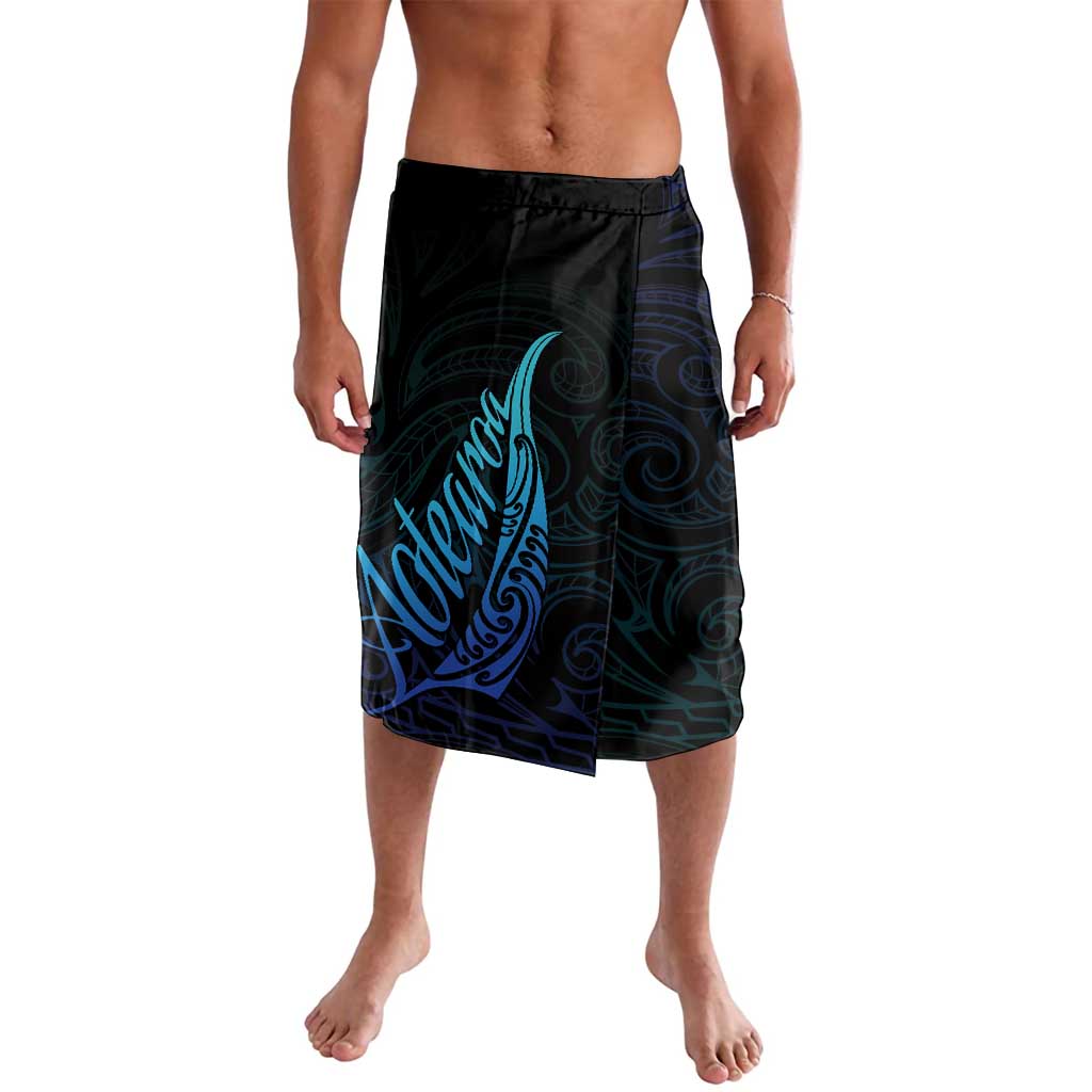 Aotearoa New Zealand Lavalava Koru Fern Blue Gradient LT05 Blue - Polynesian Pride