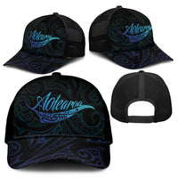 Aotearoa New Zealand Mesh Trucker Cap Koru Fern Blue Gradient - Polynesian Pride