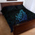 Aotearoa New Zealand Quilt Bed Set Koru Fern Blue Gradient