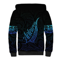 Aotearoa New Zealand Sherpa Hoodie Koru Fern Blue Gradient LT05 - Polynesian Pride