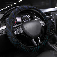 Aotearoa New Zealand Steering Wheel Cover Koru Fern Blue Gradient LT05 Universal Fit Blue - Polynesian Pride